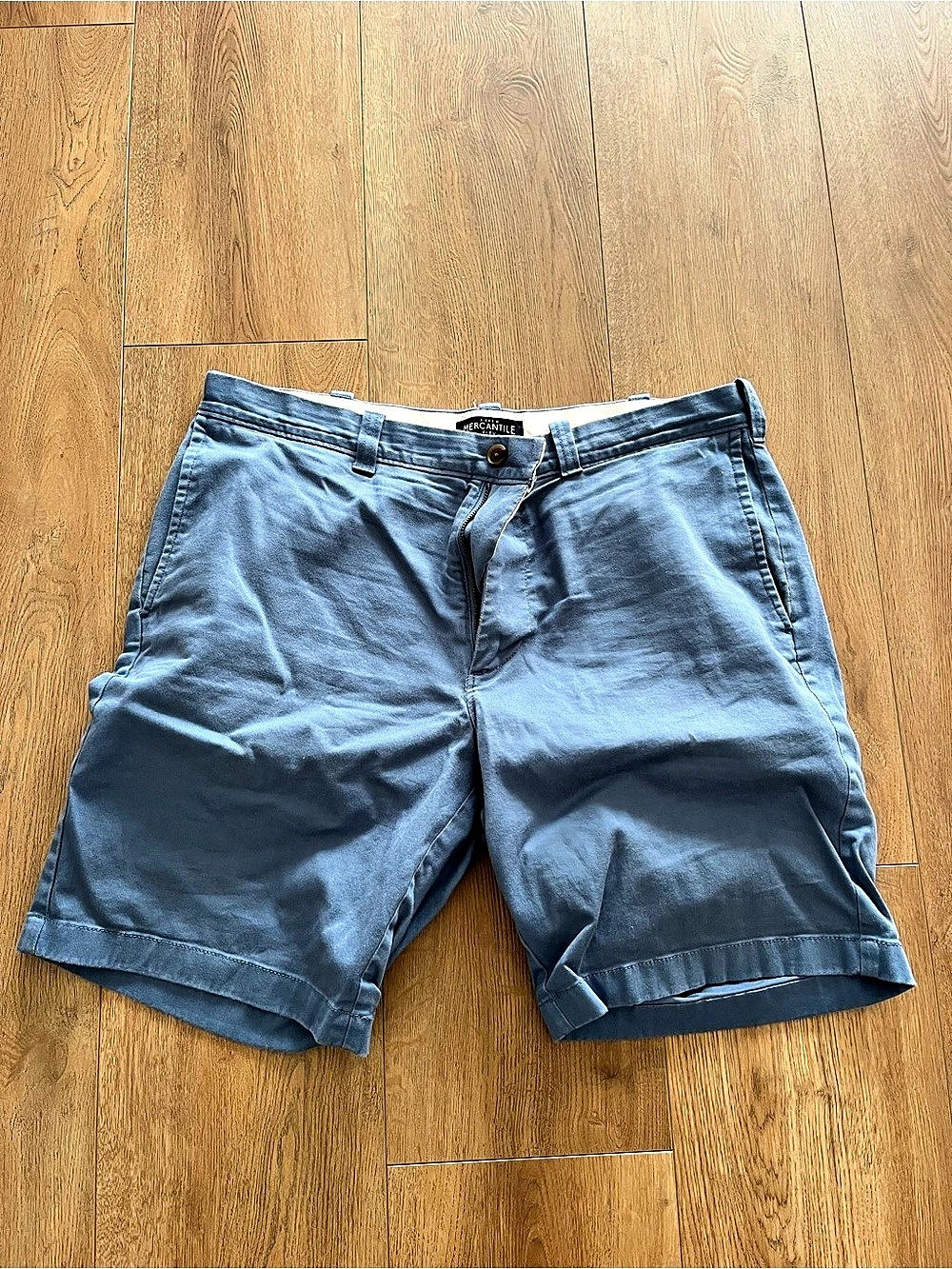 J.Crew Mercantile Flex Chino Shorts Men's Blue Waist 34